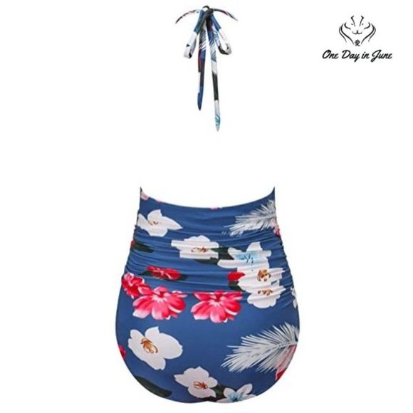 I2Crazy Deep V Halter One Piece Swimsuit - Picture 2 of 4